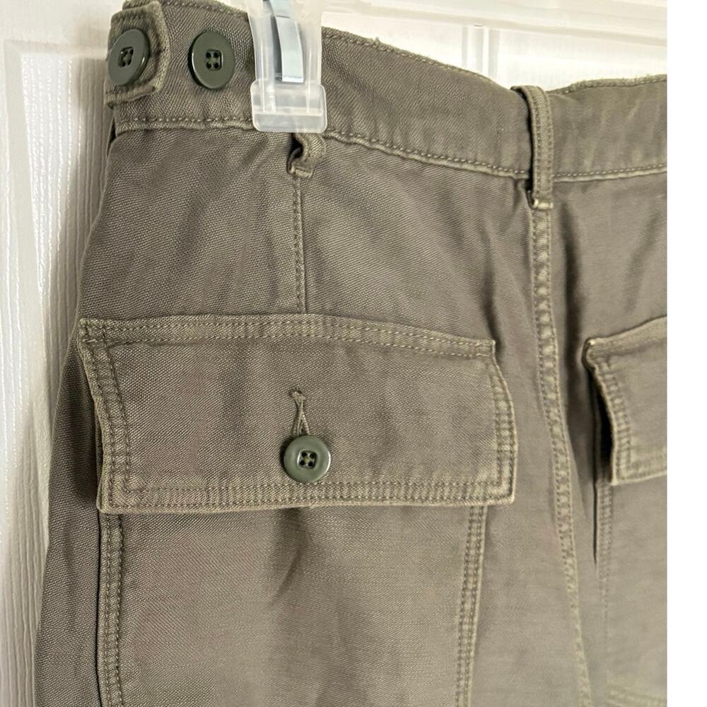 American Eagle Olive Utility Pants Button Fly Tapered Size 4 S NEW Gorpcore - Picture 7 of 9